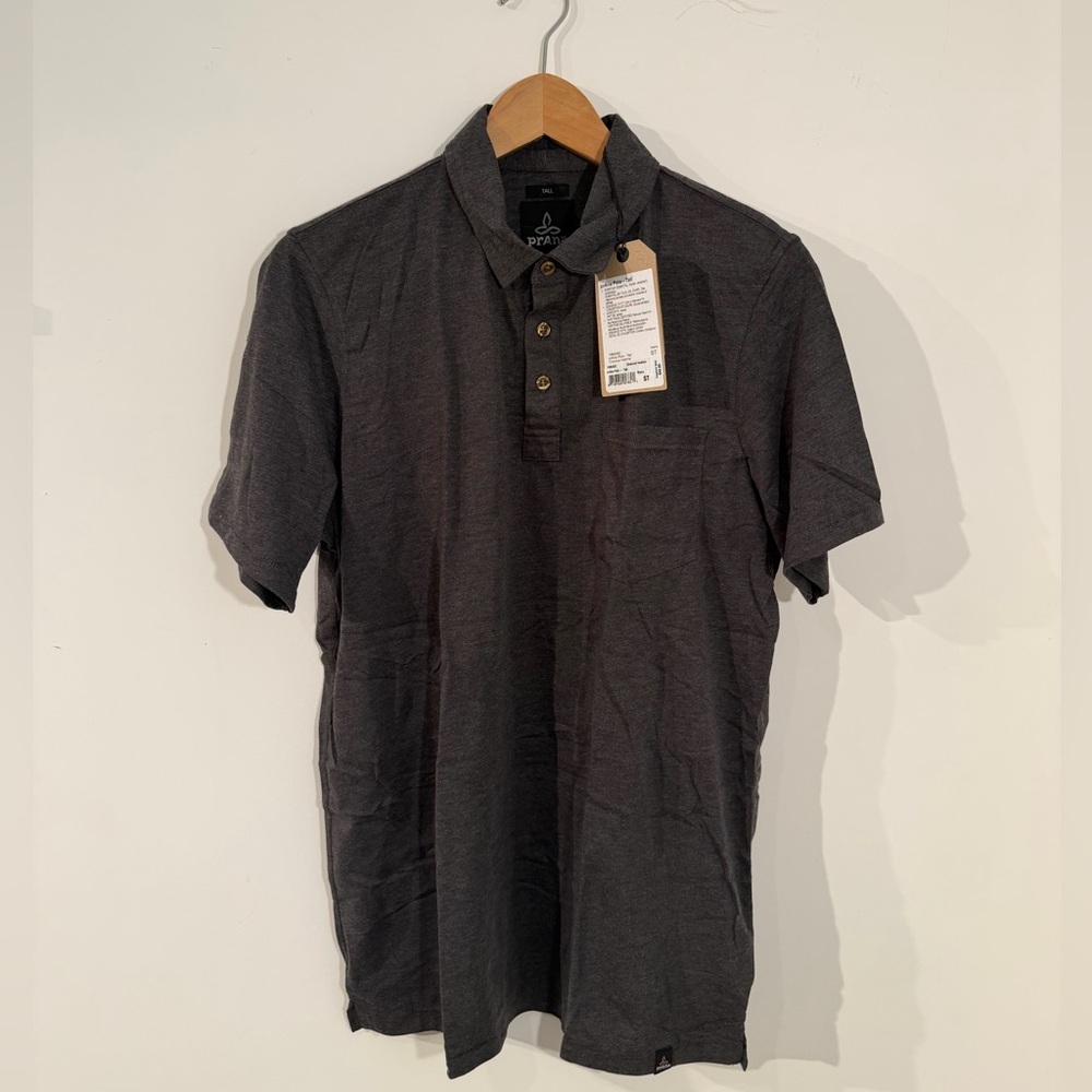 WITH TAGS Dark Gray Polo Shirt by prana